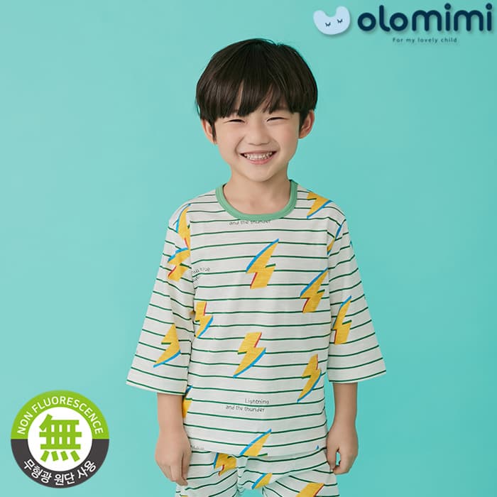 _OLOMIMI_ KOREA 21ss Pajamas_sleepwear_Thunder Stripe